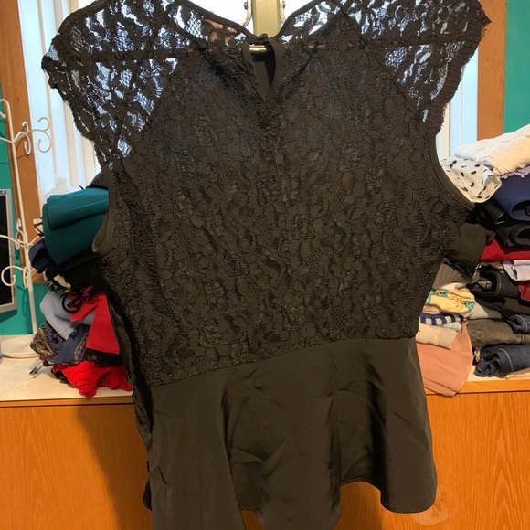 Lacey,black peplum top - Picture 4 of 5